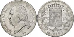 World Coins - France, Louis XVIII, 5 Francs, Louis XVIII, 1819, Rouen, Silver,
