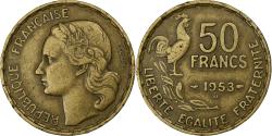 World Coins - France, 50 Francs, Guiraud, 1953, Beaumont - Le Roger, Aluminum-Bronze