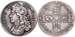 World Coins - Kingdom of England, James II, 1/2 Crown, 1687, London, Silver,