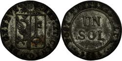 World Coins - Coin, SWISS CANTONS, GENEVA, Sol, 1825, , Billon, KM:120