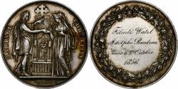 World Coins - France, Medal, Mariage Chrétien, 1856, Silver, Pingret,