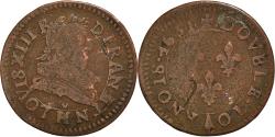 World Coins - Coin, France, Louis XIII, Double tournois, buste juvénile au col fraisé