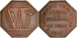 World Coins - France, Token, Chambre des Entrepreneurs de Pavage, 1810, Copper,