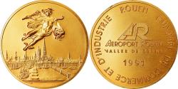 World Coins - France, Token, Aéroport de Rouen, Vallée de Seine, Business & industry, 1991