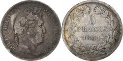 World Coins - France, Louis-Philippe I, 5 Francs, 1831, Strasbourg, Silver,
