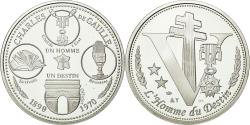World Coins - France, Medal, Charles De Gaulle, L'Homme du Destin, , Silver