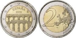 World Coins - Spain, 2 Euro, Aqueduct of Segovia, 2016, Madrid, Bi-Metallic,