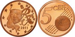 World Coins - France, 5 Euro Cent, 2011, Paris, Copper Plated Steel, , KM:1284