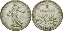 World Coins - Coin, France, Semeuse, 2 Francs, 1912, , Silver, KM:845.1, Gadoury:532