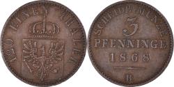 World Coins - Coin, German States, PRUSSIA, Wilhelm I, 3 Pfennig, 1868, Hannover,