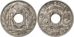 World Coins - France, 25 Centimes, Lindauer, 1915, Paris, Souligné, Nickel,