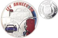 World Coins - France, Medal, Les Années 50, Le Rêve Automobile, Society, Colorized