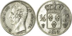 World Coins - Coin, France, Charles X, 1/4 Franc, 1829, Lille, , Silver, Gadoury:353