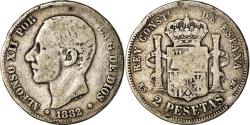 World Coins - Coin, Spain, Alfonso XII, 2 Pesetas, 1882, Madrid, , Silver, KM:678.2