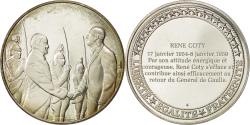 World Coins - France, Medal, Les Présidents de la République, René Coty, , Silver