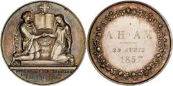 World Coins - France, Medal, Noces, Mariage, Religion, 1857, Silver,