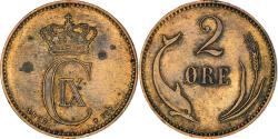 World Coins - Coin, Denmark, Christian IX, 2 Öre, 1897, Copenhagen, , Bronze