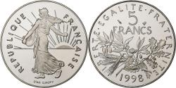 World Coins - France, 5 Francs, Semeuse, 1998, MDP, Proof, Cupronickel,