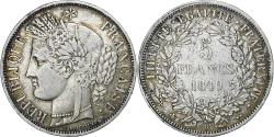 World Coins - France, 5 Francs, Cérès, 1849, Strasbourg, Silver, , Gadoury:719