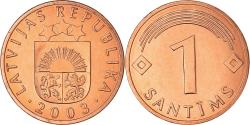 World Coins - Coin, Latvia, Santims, 2003, , Copper Clad Steel, KM:15