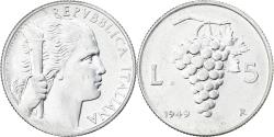 World Coins - Italy, 5 Lire, 1949, Rome, Aluminum, , KM:89