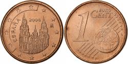 World Coins - Spain, Euro Cent, 2008, Madrid, Copper Plated Steel,
