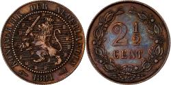 World Coins - Netherlands, William III, 2-1/2 Cent, 1881, Bronze, , KM:108.1