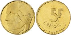 World Coins - Coin, Belgium, Baudouin I, 5 Frank, 1991, Brussels, série FDC, , Brass