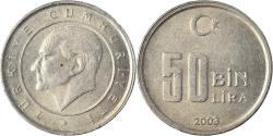 World Coins - Coin, Turkey, 50000 Lira, 50 Bin Lira, 2003