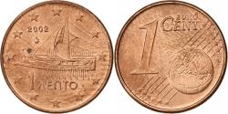 World Coins - Greece, Euro Cent, 2002, Athens, , Copper Plated Steel, KM:181