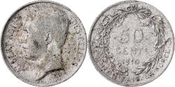 World Coins - Belgium, 50 Centimes, 1910, Silver,