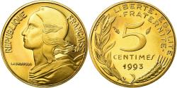 World Coins - Coin, France, Marianne, 5 Centimes, 1993, Paris, Proof,