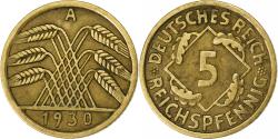 World Coins - Germany, 5 Reichspfennig, 1930, Berlin, Aluminum-Bronze,