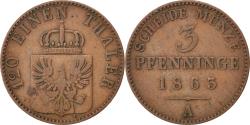 World Coins - Coin, German States, PRUSSIA, Wilhelm I, 3 Pfennig, 1863, , Copper