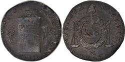 World Coins - Coin, France, 2 sols aux balances daté, 1793 / AN II, Pau, Pedigree,