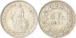 World Coins - Coin, Switzerland, 1/2 Franc, 1951