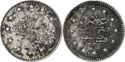 World Coins - Turkey, Muhammad V, Kurush, 1910/AH1327, Qustantiniyah, Silver,