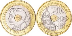 World Coins - Coin, France, Pierre de Coubertin, 20 Francs, 1994, Monnaie de Paris, ESSAI