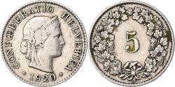 World Coins - Coin, Switzerland, 5 Rappen, 1920