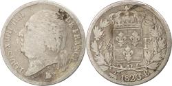 World Coins - Coin, France, Louis XVIII, Louis XVIII, 1/2 Franc, 1823, Rouen,