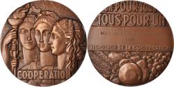 World Coins - France, Medal, Art Déco, Hommage de la Coopération, 1980, Bronze, Pelletier