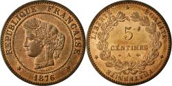 World Coins - Coin, France, Cérès, 5 Centimes, 1876, Paris, , Bronze, KM:821.1