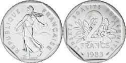 World Coins - Coin, France, Semeuse, 2 Francs, 1983, Monnaie de Paris, série FDC,