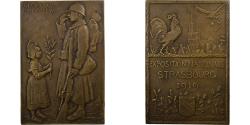 World Coins - France, Medal, Exposition nationale de Strasbourg, 1919, Copper, Henry Nocq
