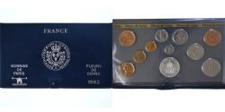 World Coins - Coin, France, Coffret 1 c. à 100 frs., 1982, Monnaie de Paris, FDC,