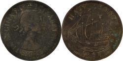 World Coins - Coin, Great Britain, Elizabeth II, 1/2 Penny, 1957, , Bronze, KM:896