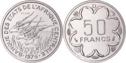 World Coins - Coin, Central African States, 50 Francs, 1976, Paris, ESSAI, , Nickel