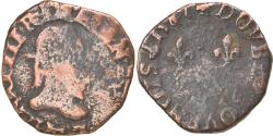 World Coins - Coin, France, Henri III, Double Tournois, 1587, Troyes, , Copper