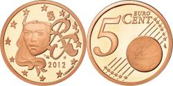 World Coins - France, 5 Euro Cent, 2012, BE, , Copper Plated Steel, KM:1284