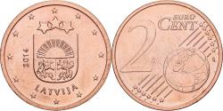 World Coins - Latvia, 2 Euro Cent, 2014, Stuttgart, Copper Plated Steel, , KM:151